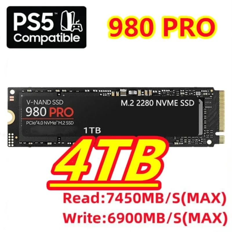 980 Pro  SSD ̺, PS5 PlayStation5 Ʈ ӿ PC, 1TB, 2TB, 4TB NVMe PCIe 4.0, M.2 2280, 7450 MB/S